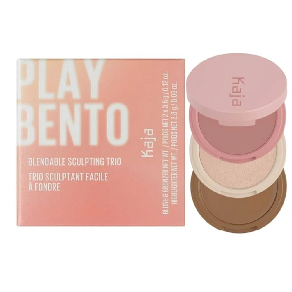 Kaja Play Bento Blendable Sculpting Trio Pink Brown Makeup